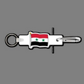 4mm Clip & Key Ring W/ Full Color Flag of Syria Key Tag